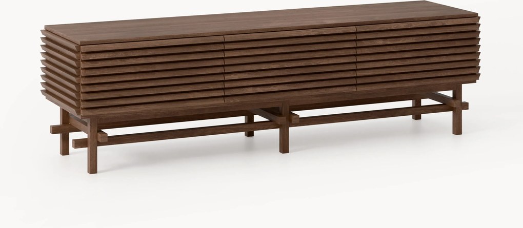 Credenza bassa piccola in legno di quercia Pierce