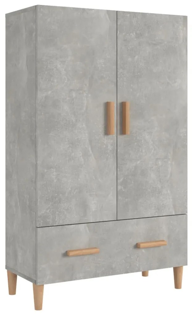 Credenza grigio cemento 70x31x115 cm in legno multistrato