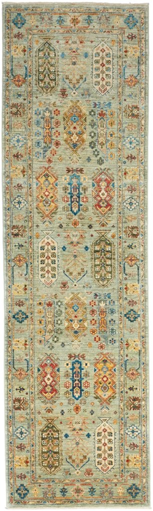 Samarkand Tappeto orientale 80 x 240 Grigio (Pakistan) Annodato A Mano