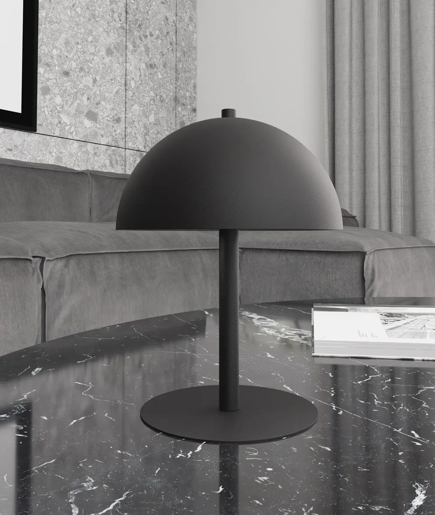 Lampada Da Tavolo Moderna Demetra Acciaio Nero 2 Luci G9 Ip20