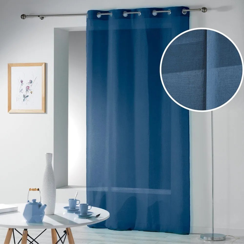 Tenda sottile blu scuro 140x280 cm Telma – douceur d'intérieur