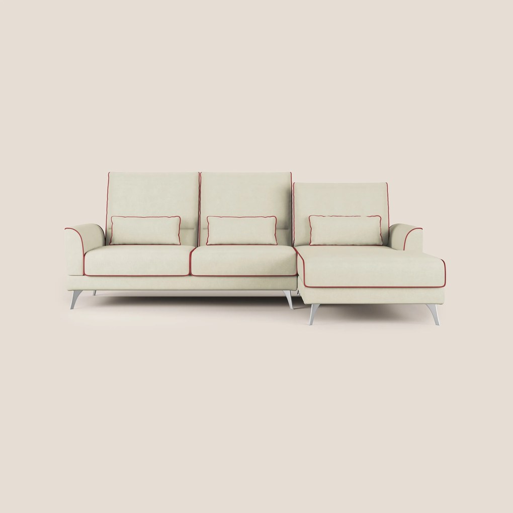 Tommy Divano angolare bicolore con relax e schienali traslanti in microfibra smacchiabile T11