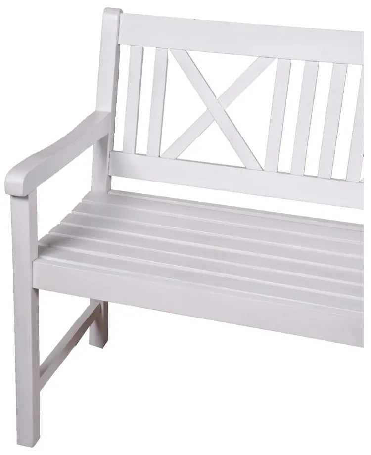 Panchina da giardino in legno bianco Malmö - Garden Pleasure