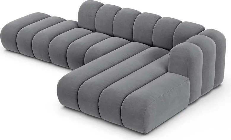 Divano angolare grigio ad angolo destro Lupine - Micadoni Home