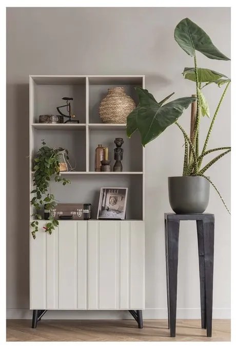 Libreria in legno di pino crema 90x200 cm Miller - WOOOD