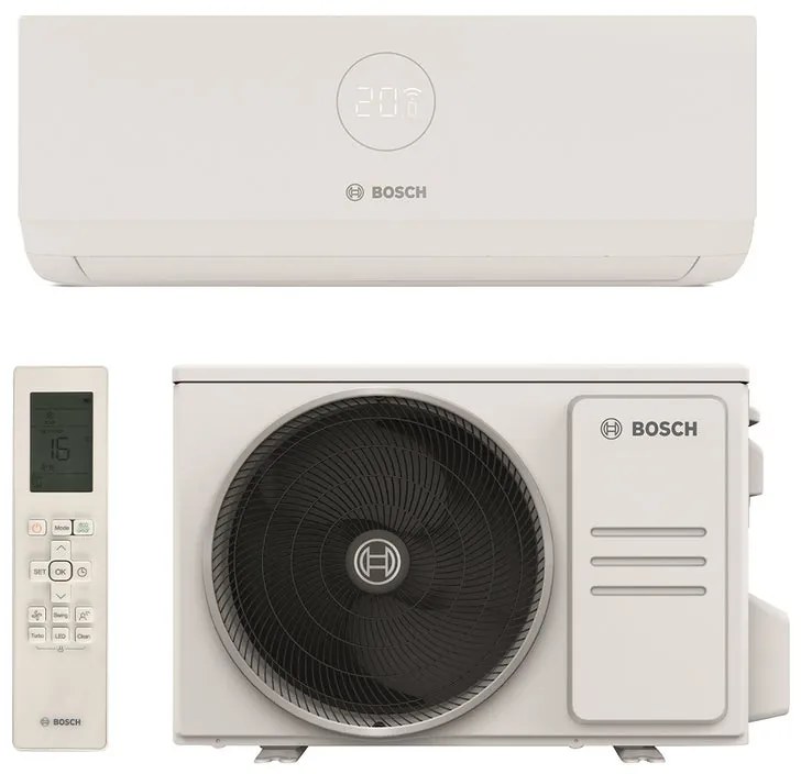Condizionatore a muro monosplit inverter BOSCH Climate 12000 BTU classe raffreddamento A++, classe di riscaldamento A+, bianco