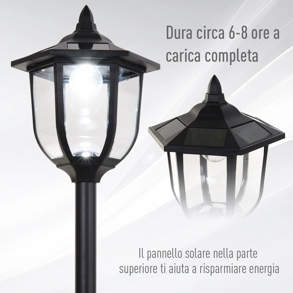 Lampione da Giardino LED a Energia Solare H177 cm Vincent...