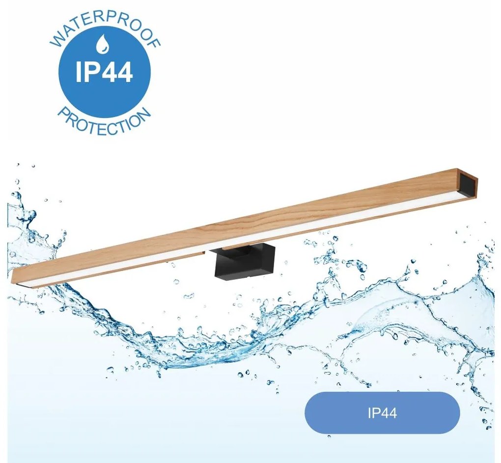Brilagi-Illuminazione a LED per specchi da bagno WOODY MIRROR LED/15W/230V IP44 quercia/nero