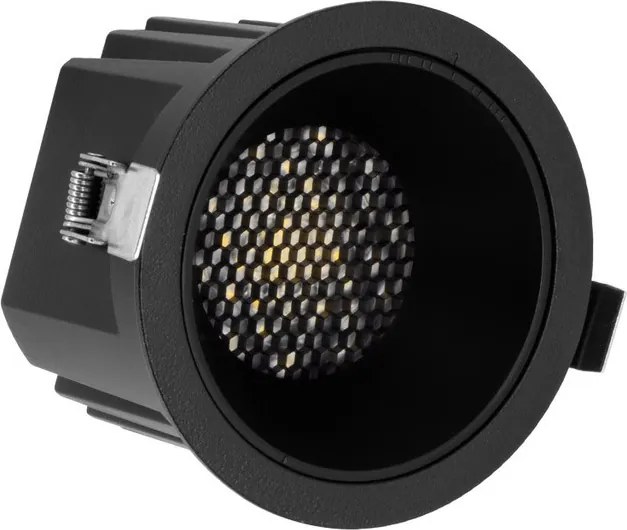 Faro da Incasso Nero 12W Foro Ø75mm CCT 15°-55° con driver Philips Colore Bianco Variabile CCT
