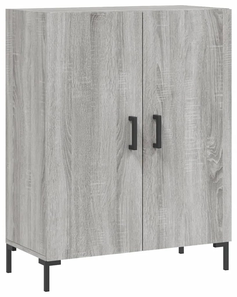 Credenza Grigio Sonoma 69,5x34x180 cm in Legno Multistrato