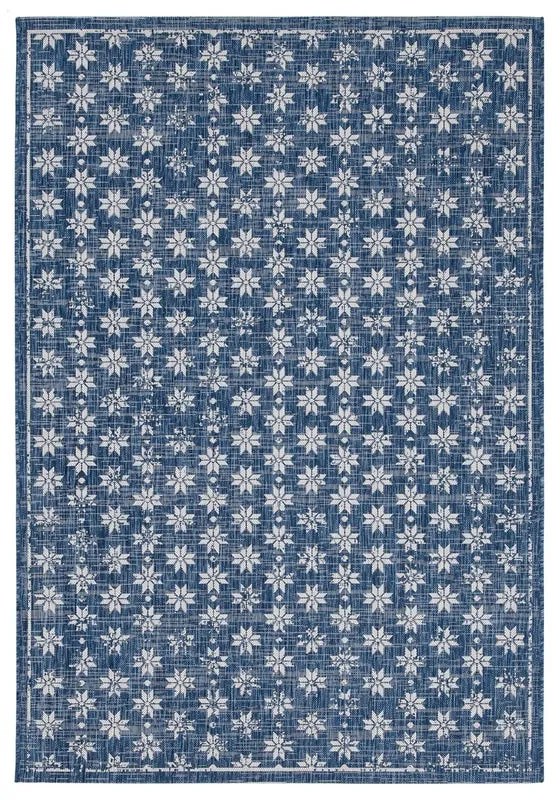 Tappeto Flatweave Marine 3 Blue natura blu, L 170 x L 120 cm