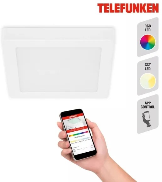 Telefunken 309706TF - Plafoniera LED RGB dimmerabile LED/23W/230V 2700-6500K bianco