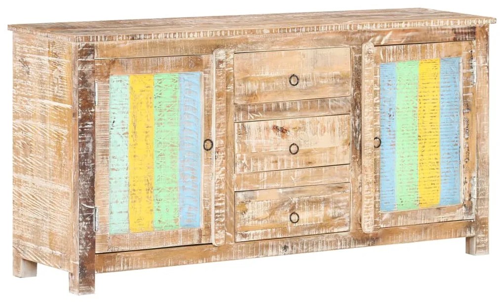 Credenza 151x40x75 Cm İn Legno Grezzo Di Acacia /