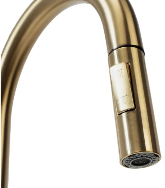 REA-B9148 - Miscelatore per lavello con doccetta estraibile FRESH 39,5 cm, finitura oro spazzolato