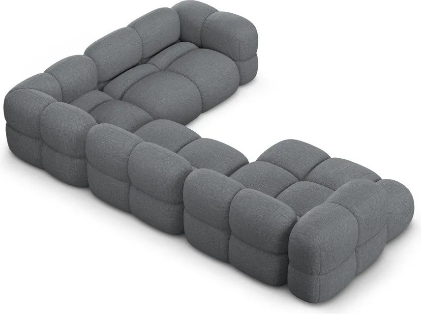 Divano angolare grigio (con penisola a destra/a U) Loretto – Cosmopolitan Design