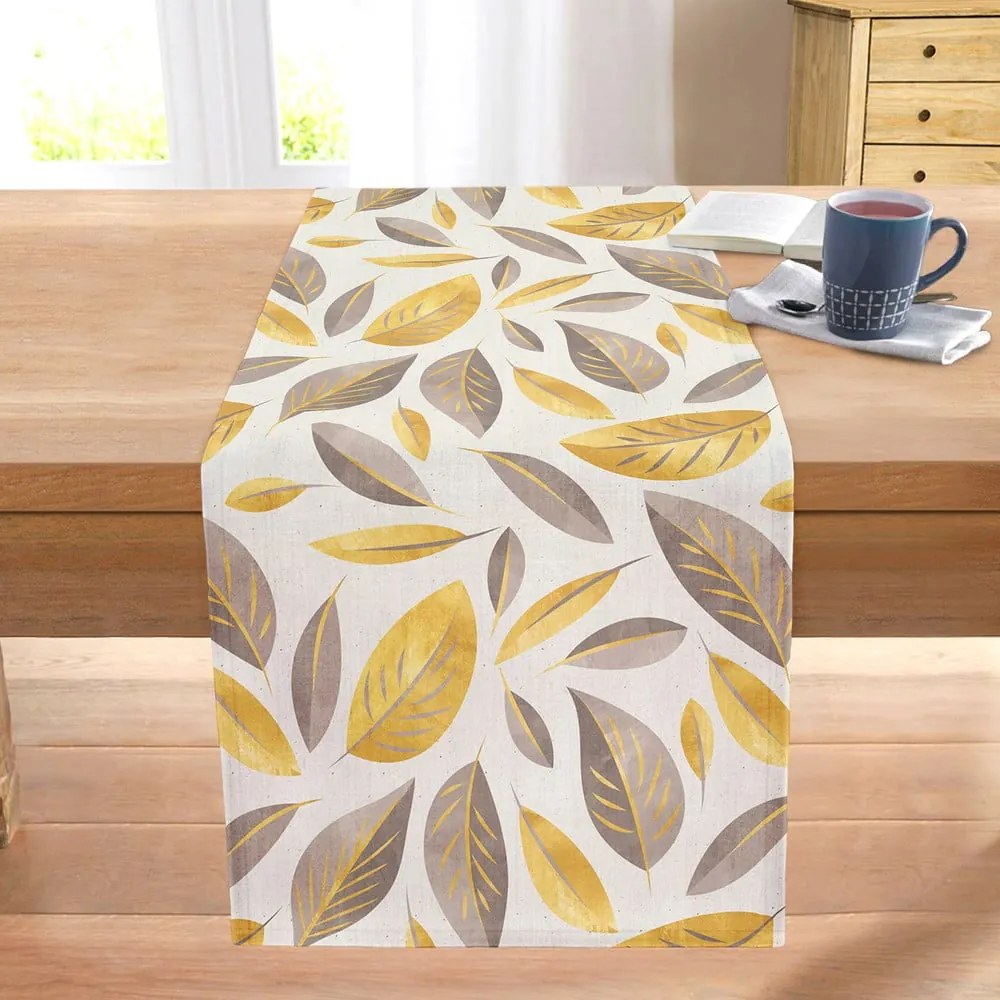Runner 40x130 cm Yellow And Brown Leaves – Mila Home