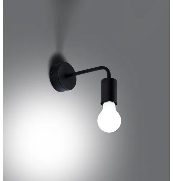 Sollux SL.1449 - Applique NORAH 1xE27/15W/230V nero