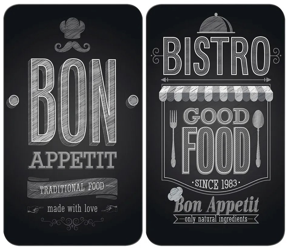 Set di 2 copri stufe in vetro, 52 x 30 cm Bon Appetit - Wenko