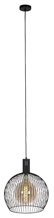 Lampada a sospensione rotonda di design nera 40 cm - Dos