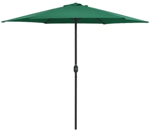 Ombrellone da Esterni con Palo in Alluminio 270x246 cm Verde