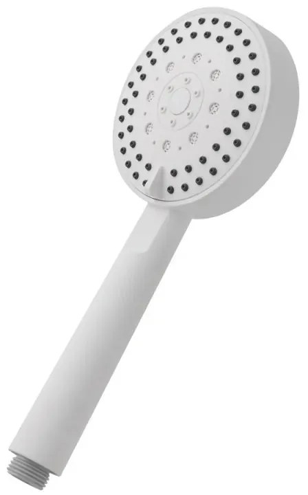 Doccino tondo 25,5cm bianco opaco multigetto a getti concentrici in ABS anticalcare Hidra