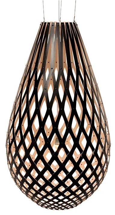 David Trubridge - Koura Lampada a Sospensione H160 Nero 1 Lato David Trubridge