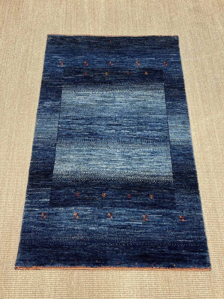 Loribaft Tappeto persiano 80 x 130 Blu (Iran) Annodato A Mano