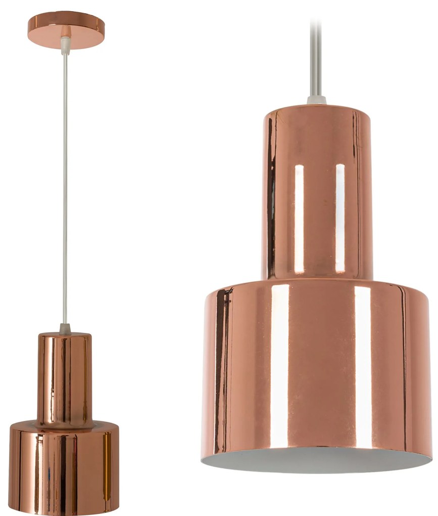 Lampada Da Soffitto Metallico Rose Gold