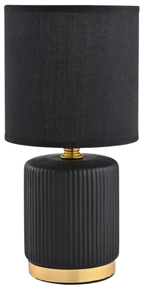 Zuma Line HS8720-BL - Lampada da tavolo 1xE14/40W/230V nero/oro