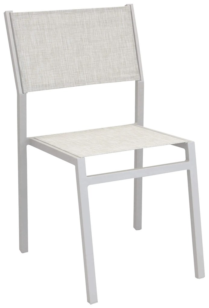 DEXTER - set tavolo in alluminio cm 160/240 x 90 x 75 h con 4 sedie Aulus