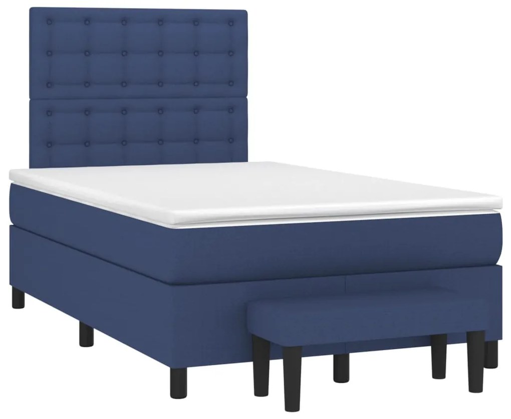 Giroletto A Molle Con Materasso Blu 120x190 Cm İn Tessuto /