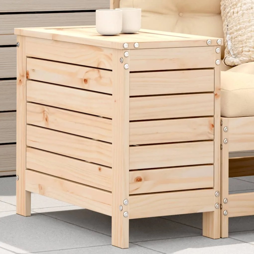 Poggiapiedi Da Giardino 62x31,5x52 Cm Legno Massello Di Pino /