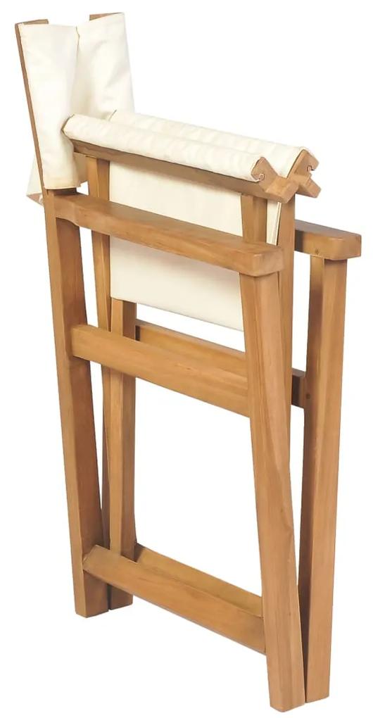 Sedia da regista pieghevole in legno massello di teak