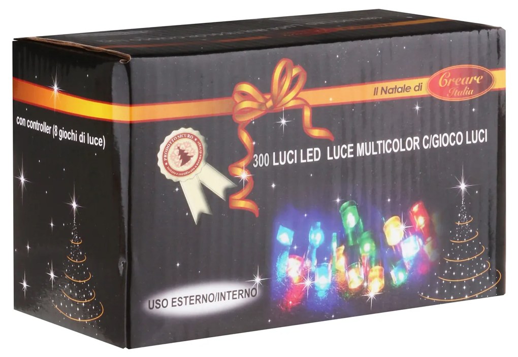 Luci albero di Natale 300 led a luce multicolore