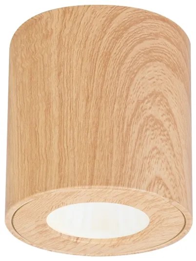 Brilagi -Luce Spot da bagno MIA 1xGU10/30W/230V 84x80 mm decorazioni in rovere IP44