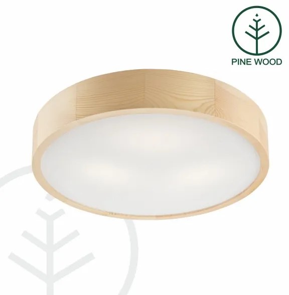 Lampada a soffitto NATURAL 3xE27/60W/230V Ø47 cm pino