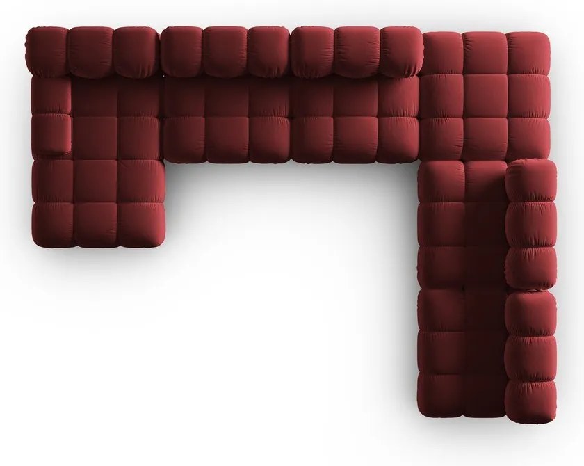 Divano in velluto rosso 379 cm Bellis - Micadoni Home