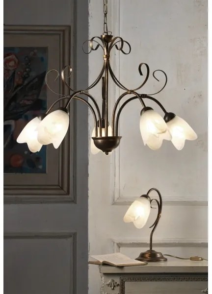 ONLI - Lampadario a sospensione con catena ODINO 5xE14/6W/230V