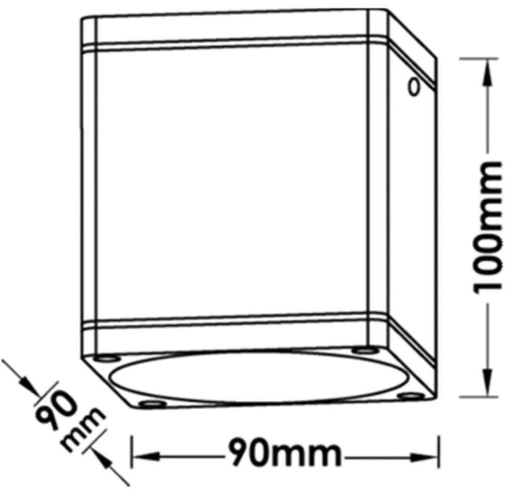 Faretto Esterno Moderno Kinsley Alluminio Nero 1 Luce Gu10 Ip54