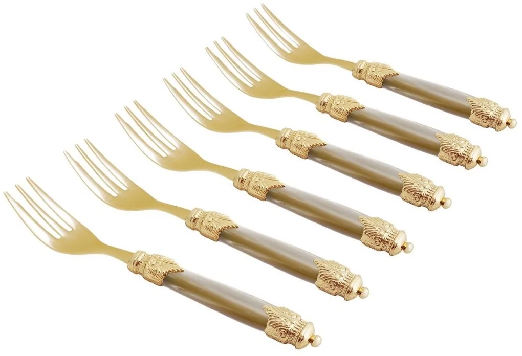 Posate di Lusso Set 6pz Forchette Dolce Arianna Oro - Rivadossi Sandro