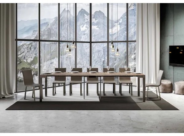 Consolle Allungabile EveryDay 90x40 cm Noce Fino a 3 metri da 14 posti