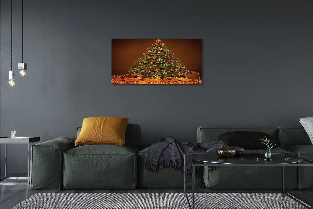 Quadro su tela Decorazioni per regali dell'albero di Natale 100x50 cm