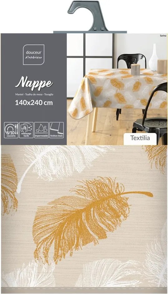 Tovaglia adatta per pulizia con panno umido 140x240 cm Sarina – douceur d'intérieur