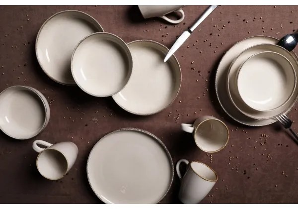 Servizio da tavola 16 pezzi beige/porcellana