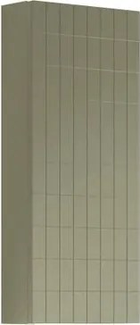 Pensile bagno Pixel Grid laccato opaco verde salvia, 1 anta apertura da sinistra P 17 x L 30 x H 80 cm
