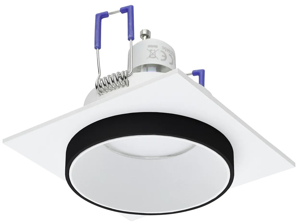 Faretto Ad Incasso Moderno Carosso Alluminio Bianco 1 Luce Gu10 35W Ip20