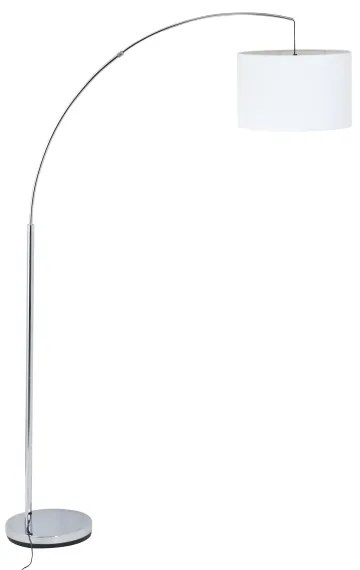 Brilliant - Lampada da terra CLARIE 1xE27/60W/230V cromo opaco/bianco