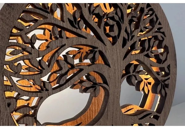 Li-Go 23577/DUB2 - Lampada da tavolo decorativa dimmerabile LED/12W/230V 20x22 cm rovere