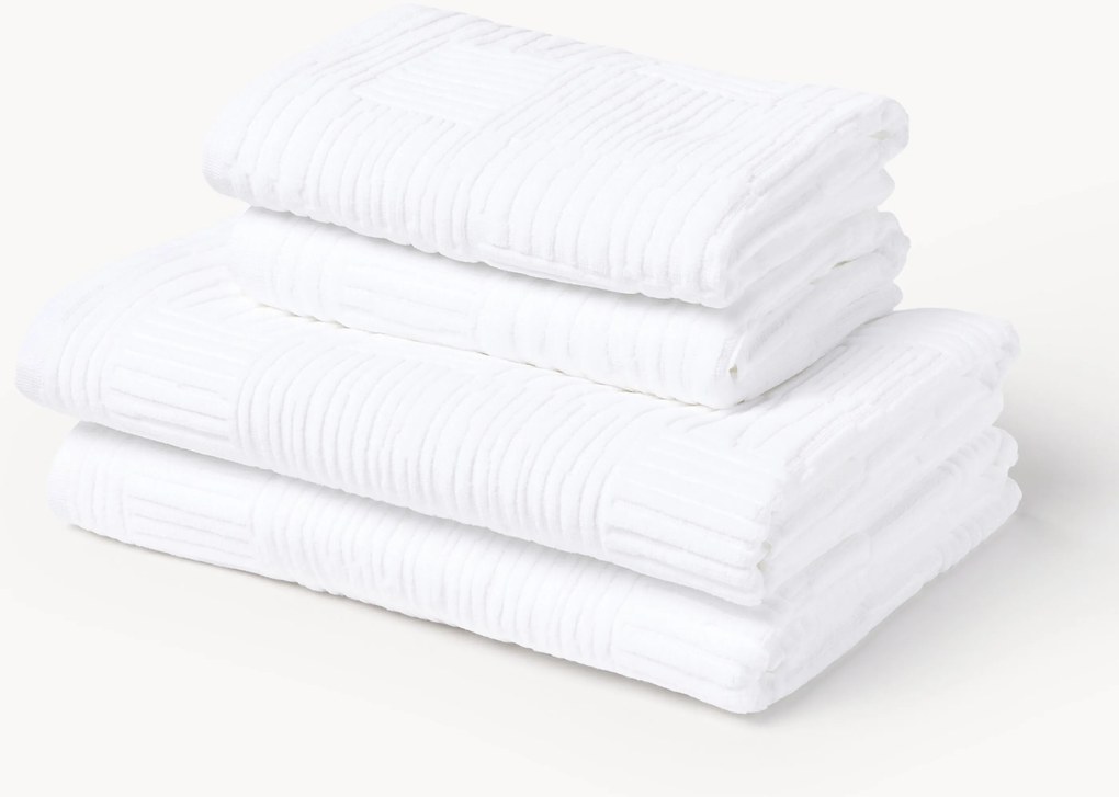 Set di asciugamani in velluto Petra, varie misure