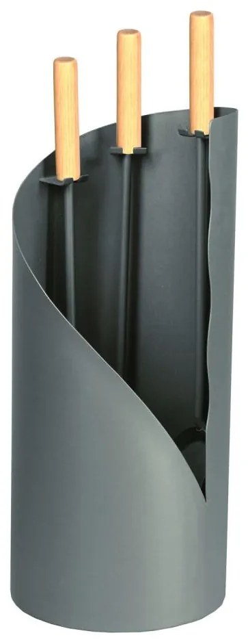 Strumenti per il caminetto 4 pz antracite/abete rosso